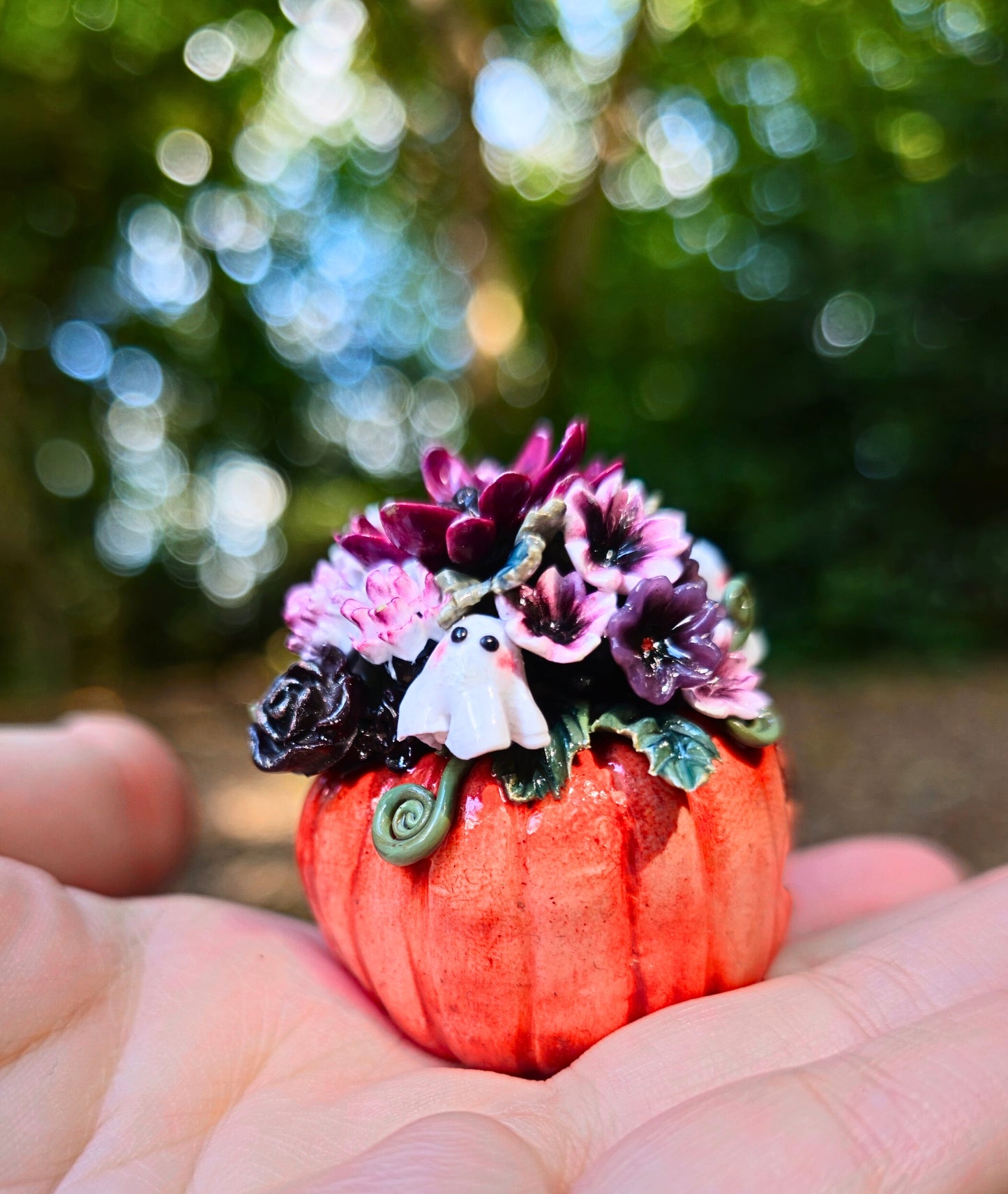 Jack-O'-Lantern Planter Figurine