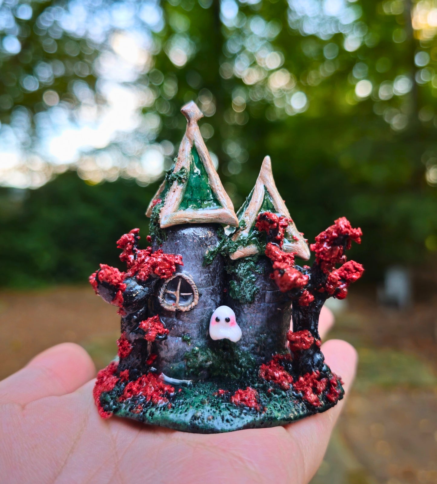 Green Wizard Tower Figurine