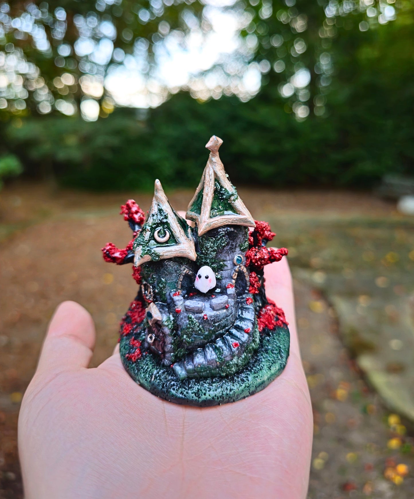 Green Wizard Tower Figurine
