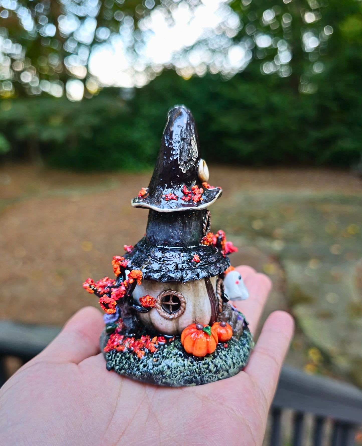 Autumnal Witch Tower Figurine