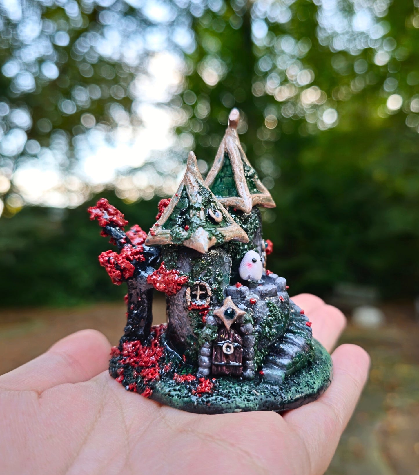 Green Wizard Tower Figurine