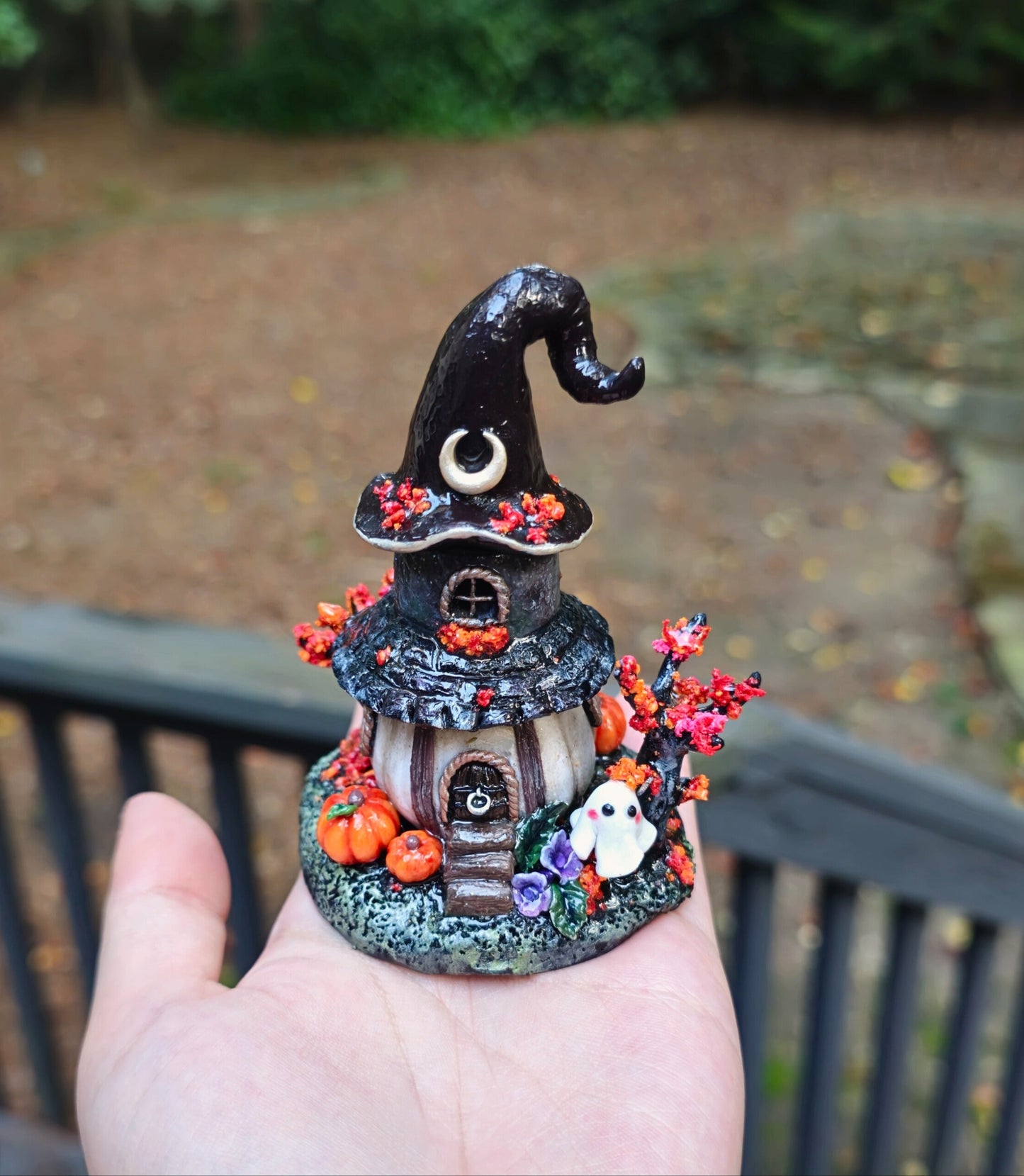 Autumnal Witch Tower Figurine