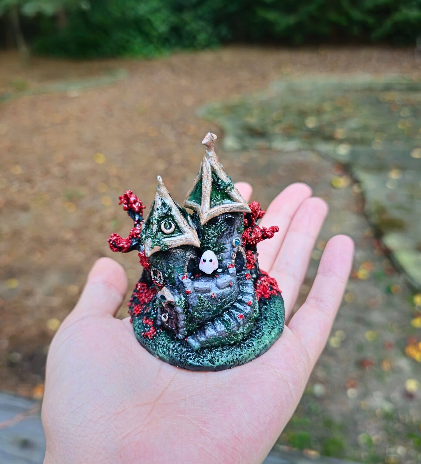 Green Wizard Tower Figurine