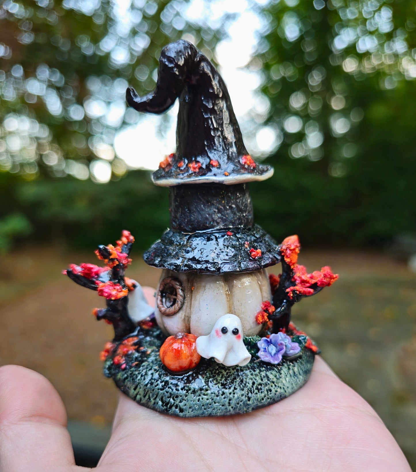 Autumnal Witch Tower Figurine
