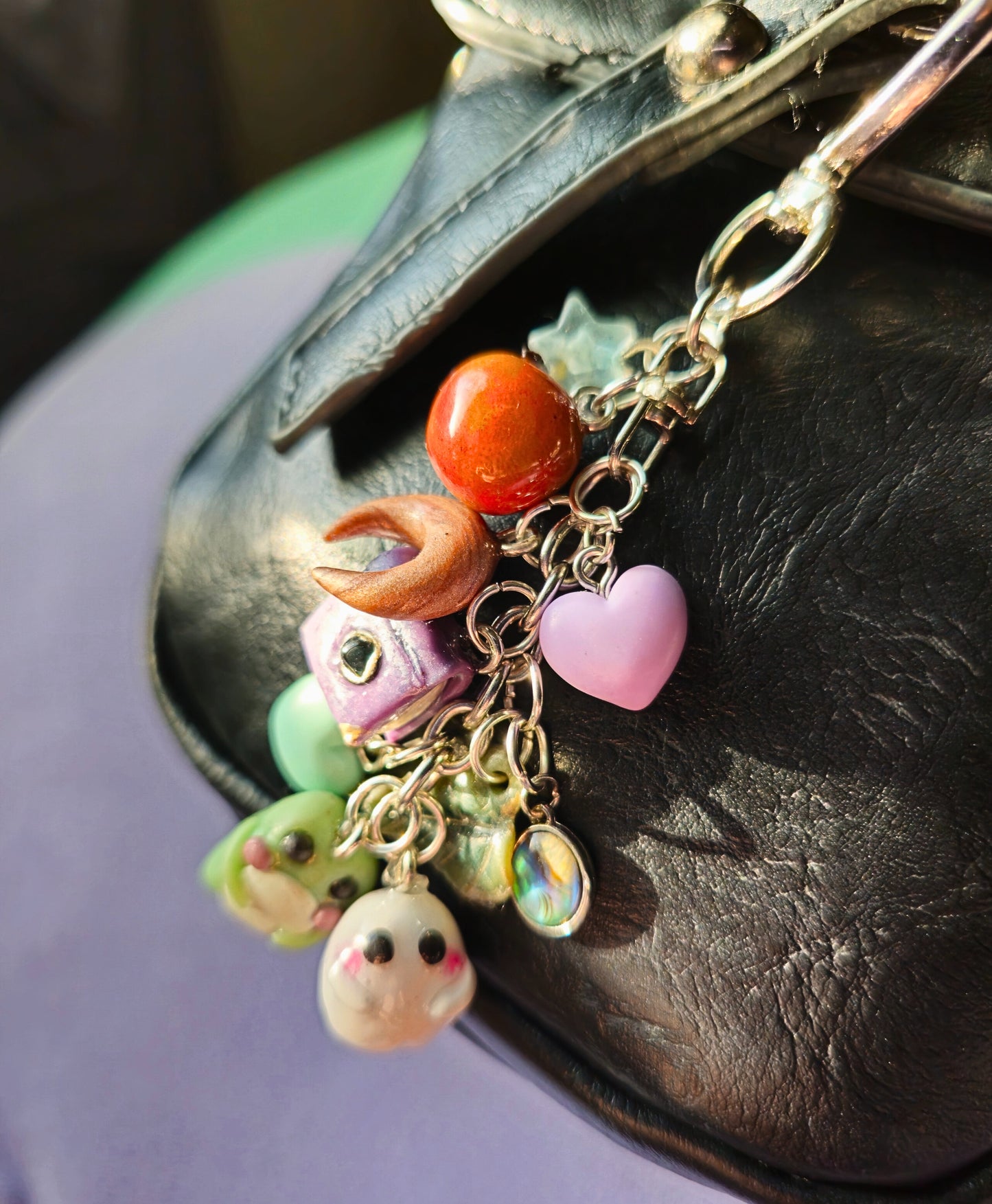 Lily and Puddle Charm Keychain