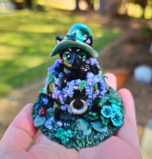 Black Cat Wisteria Cauldron