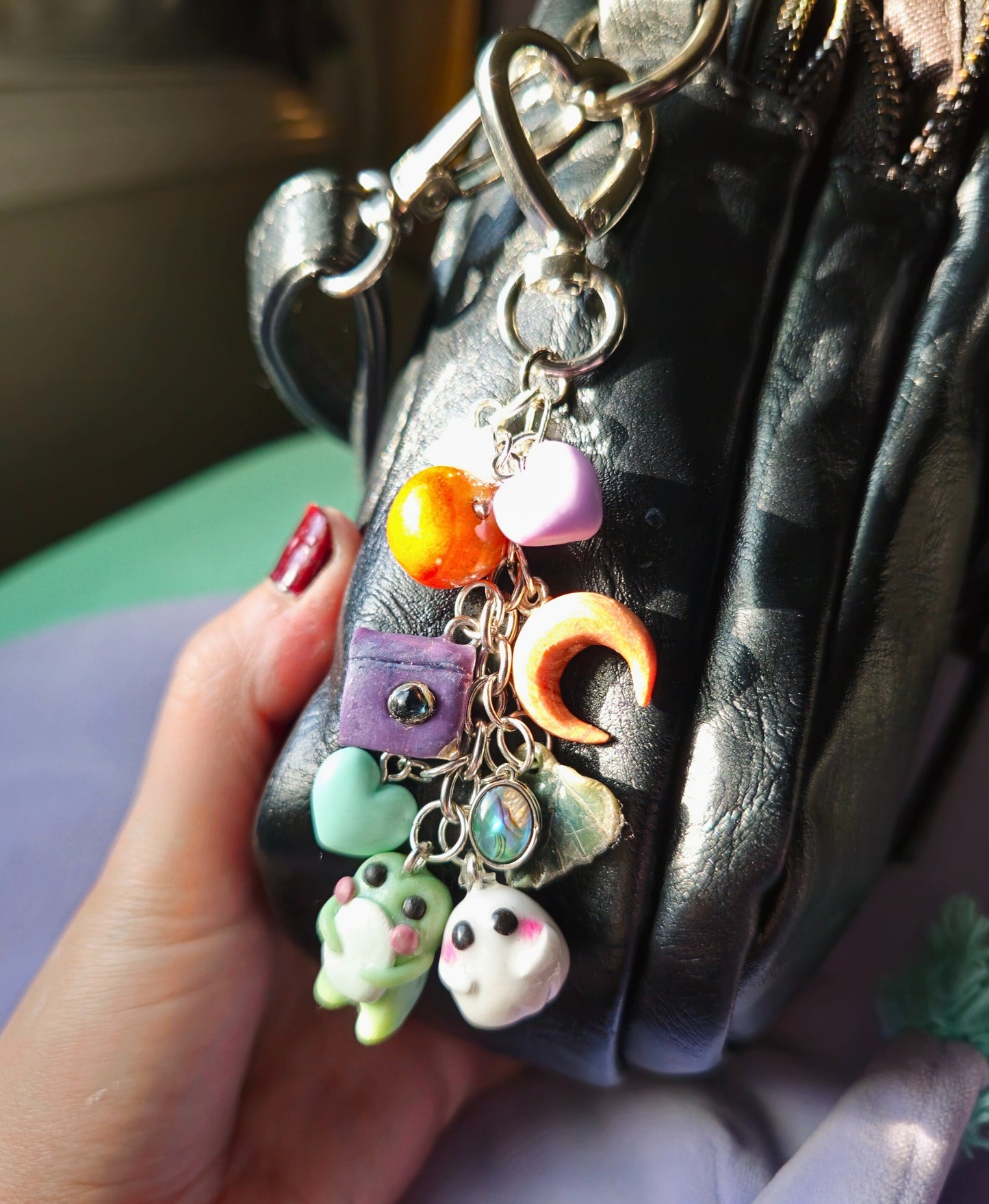 Lily and Puddle Charm Keychain