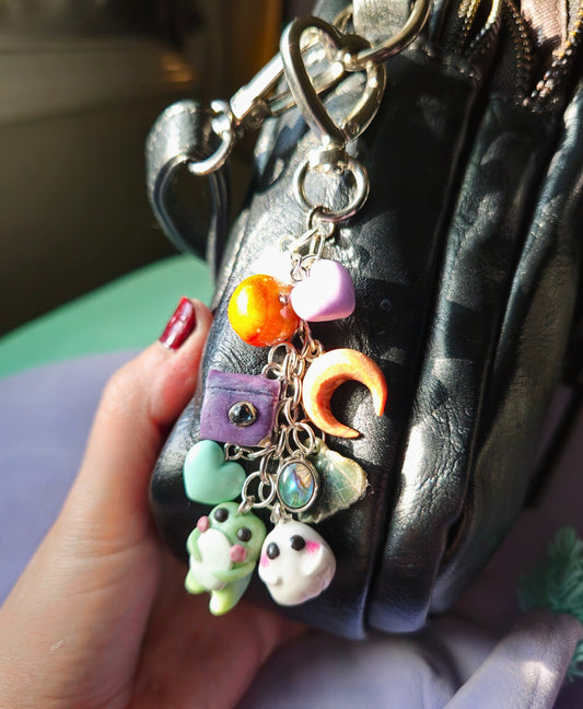 Lily and Puddle Charm Keychain