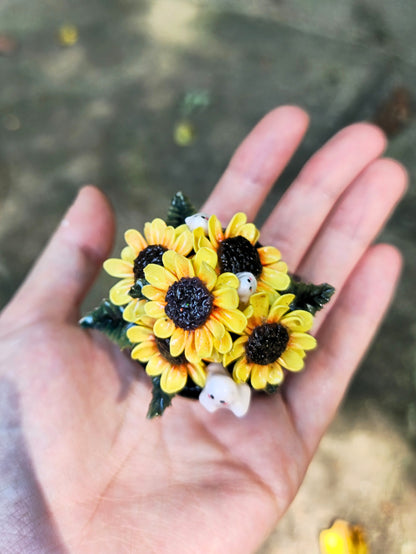 Sunflower Cauldron Figurine