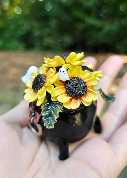 Sunflower Cauldron Figurine