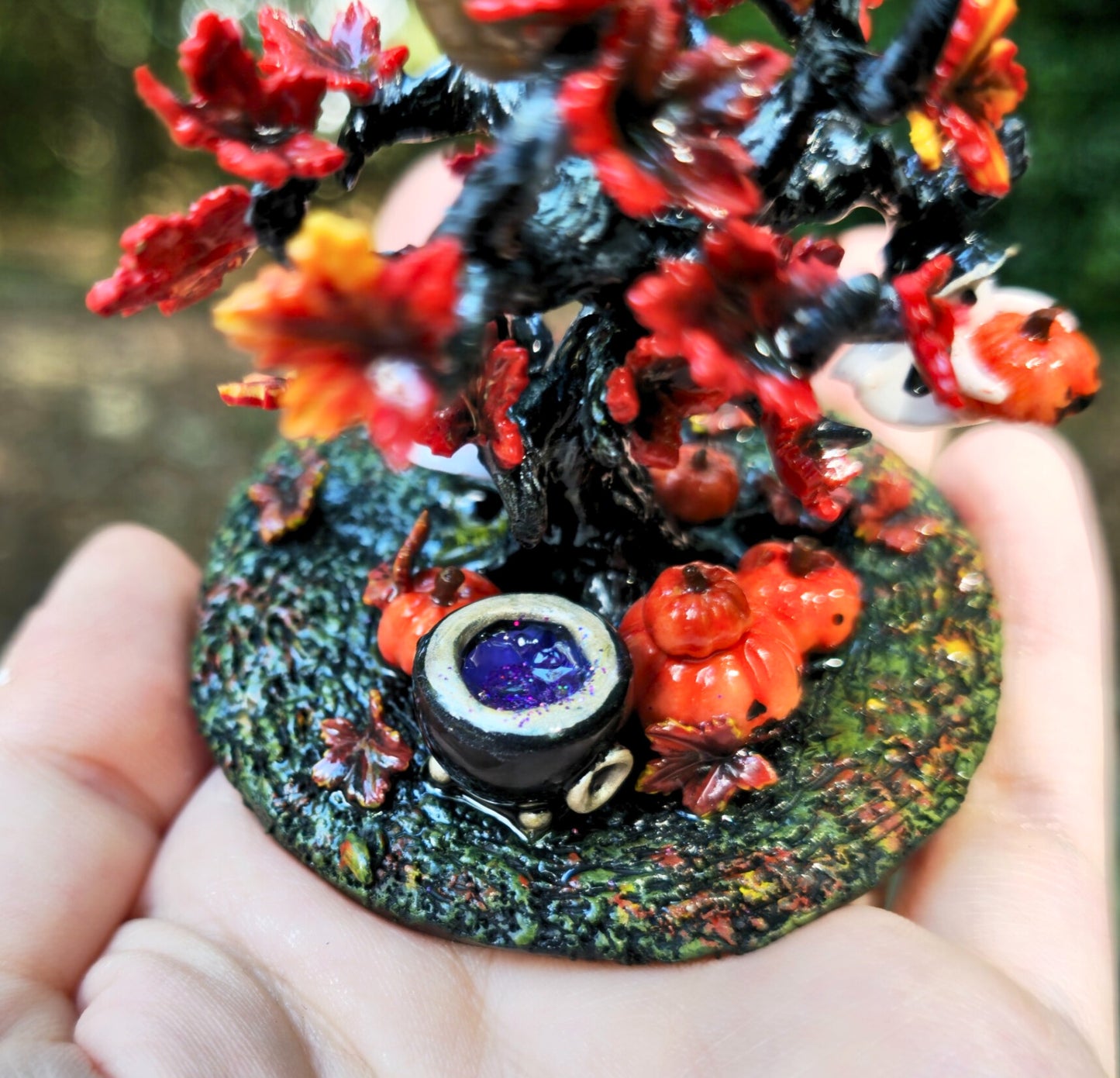 Fall Moon Tree Figurine