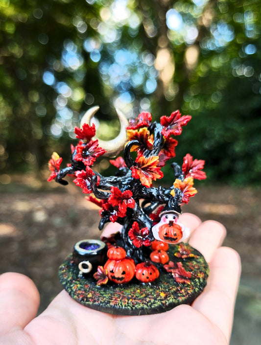 Fall Moon Tree Figurine
