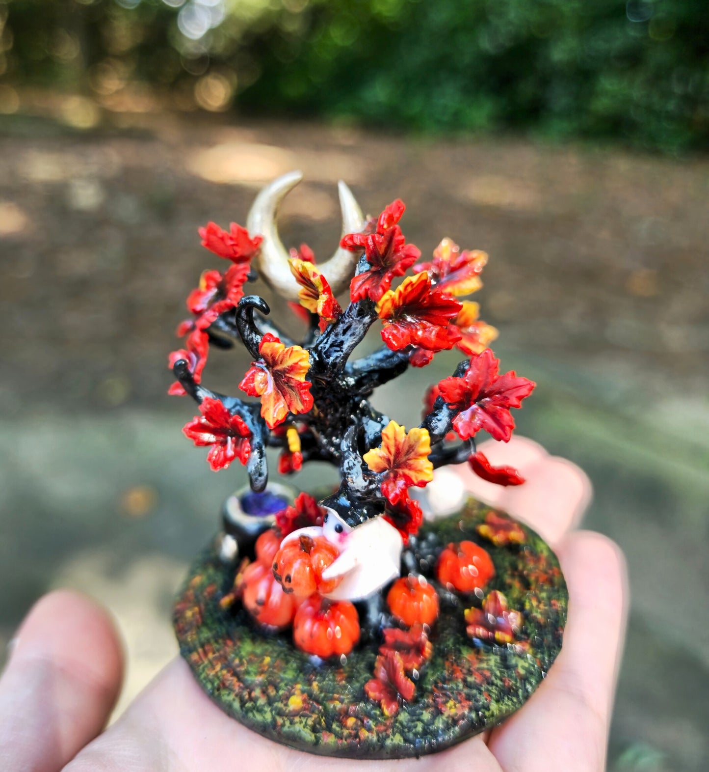 Fall Moon Tree Figurine