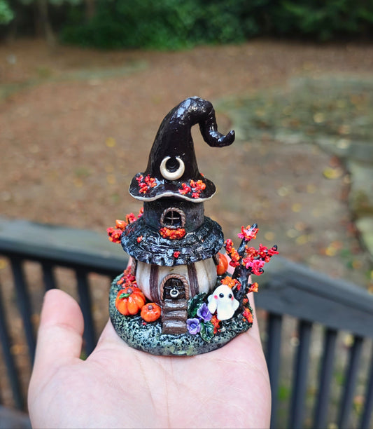 Autumnal Witch Tower Figurine