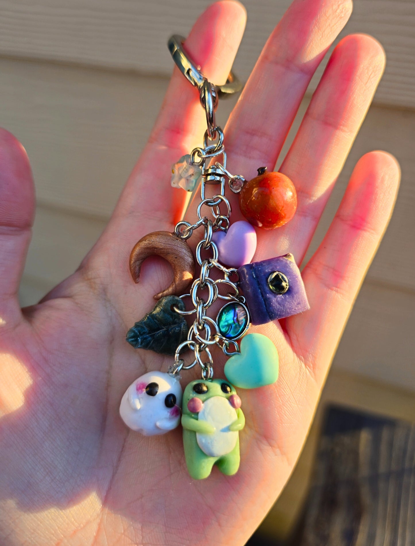 Lily and Puddle Charm Keychain